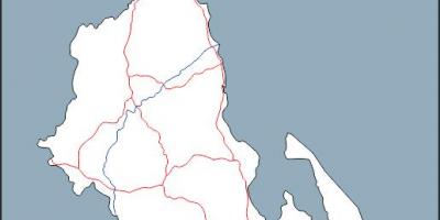 Peta Botswana peta garis