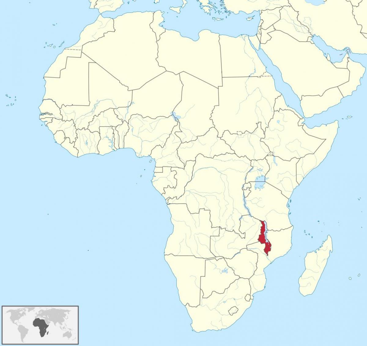 peta afrika menunjukkan Botswana